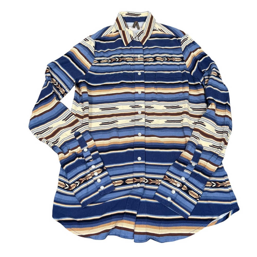 Stetson Southwestern Pearl-Snap Dress Shirt Size Medium